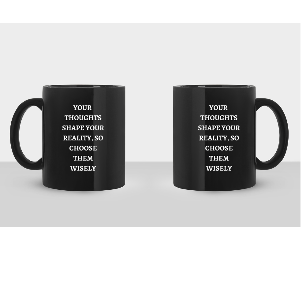 Thoughts Black Mug