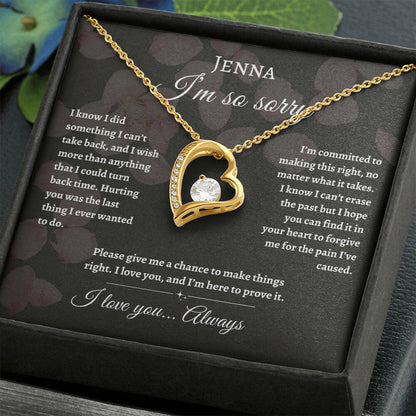 Personalized Name- I'm So Sorry Forever Love Necklace