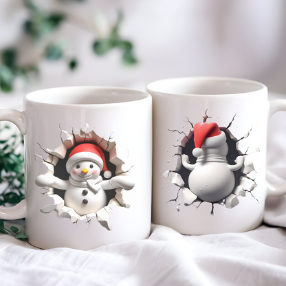 Snowman Christmas Holiday Breaking Out Mug