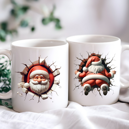 Santa Claus Christmas Holiday Breaking Out Mug