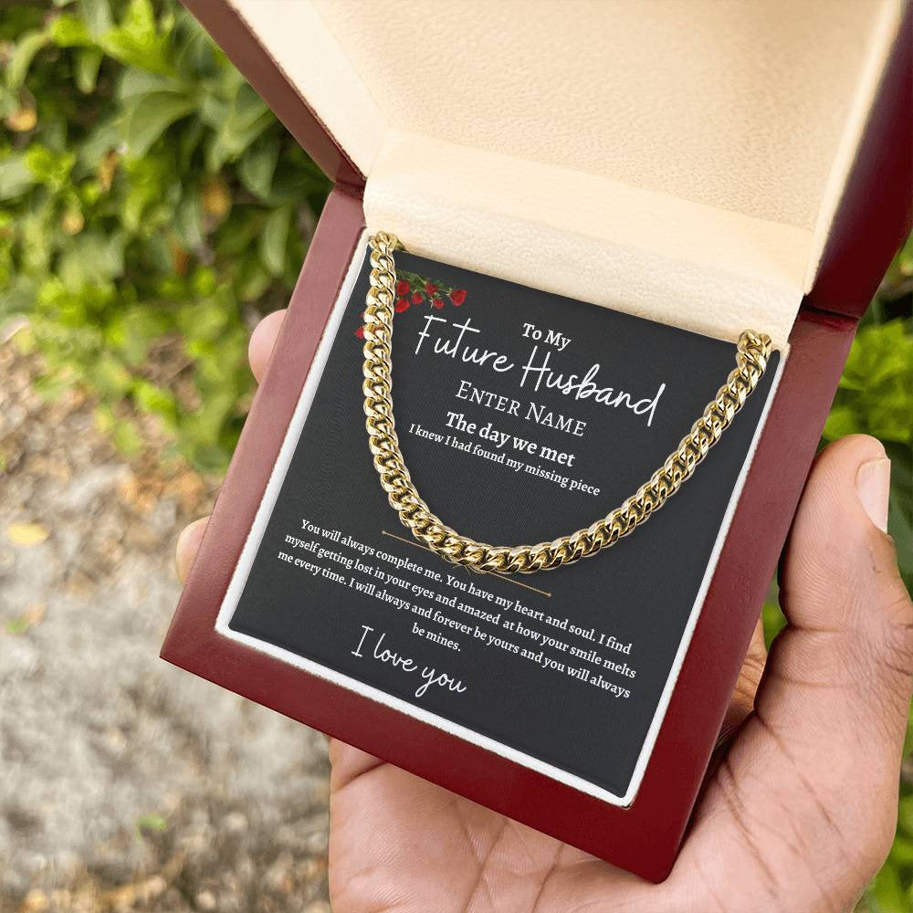 Personalized- Future Husband Cuban Link Chain w/ Lux Box