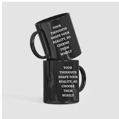 Thoughts Black Mug