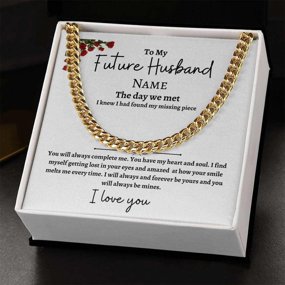 To My Future Husband Cuban Link Chain