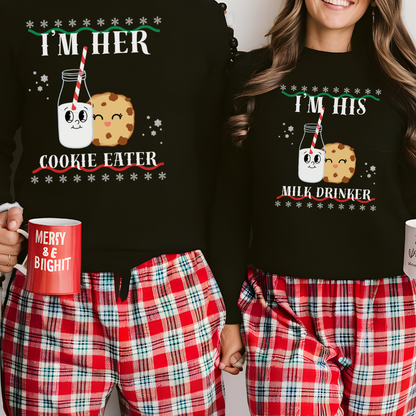 Matching Funny Couple Holiday Sweater Set His Hers