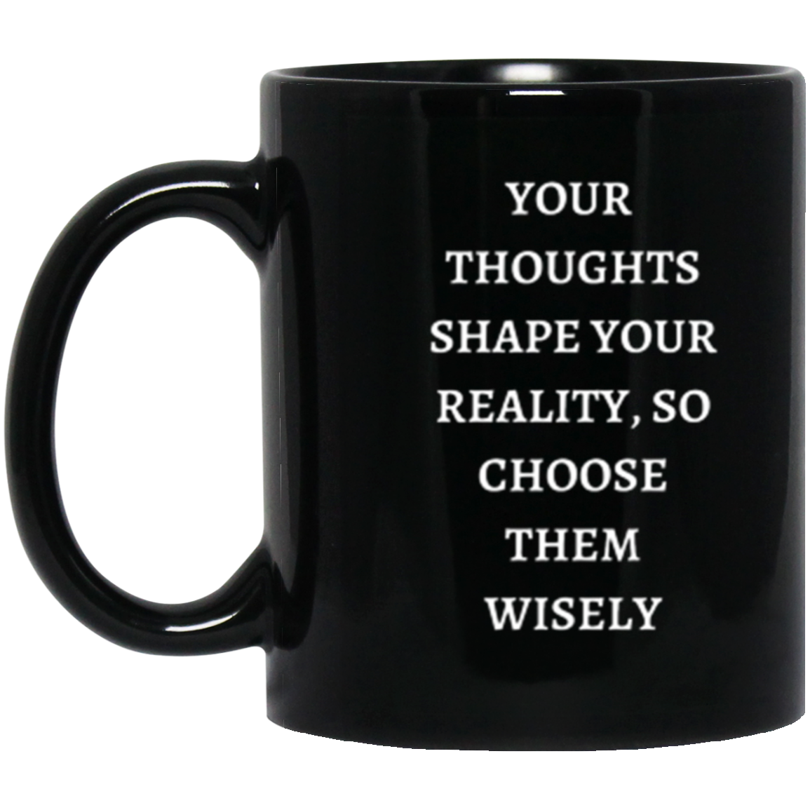 Thoughts Black Mug