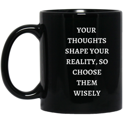 Thoughts Black Mug