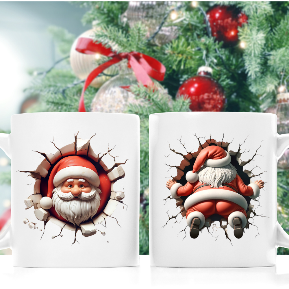 Santa Claus Christmas Holiday Breaking Out Mug