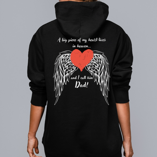 A Big Piece of My Heart- Wings for DAD Pullover Hoodie Sweater