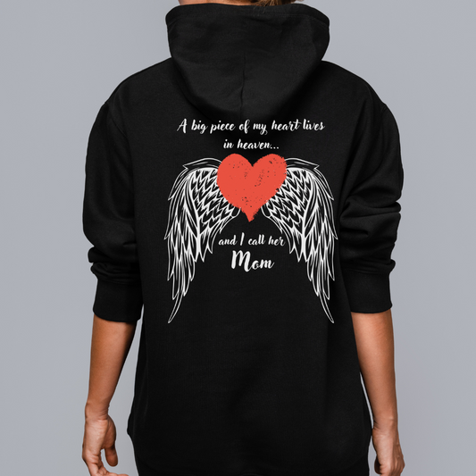 A Big Piece of My Heart- Wings for MOM Pullover Hoodie Sweater