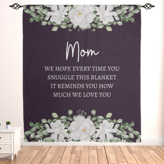 Mom's Favorite Flower Blanket (Fleece)