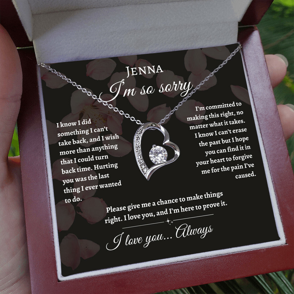 Personalized Name- I'm So Sorry Forever Love Necklace