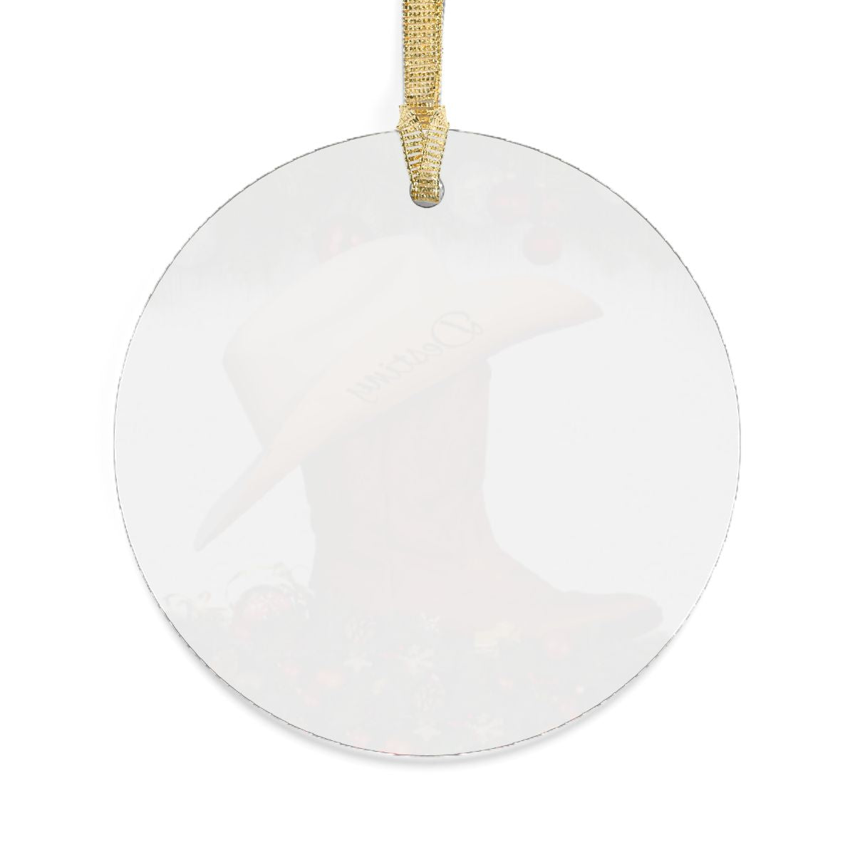 Personalized- Holiday Cowgirl Acrylic Ornament