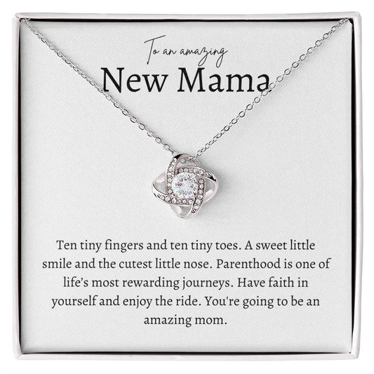 New Mama Love Knot Necklace