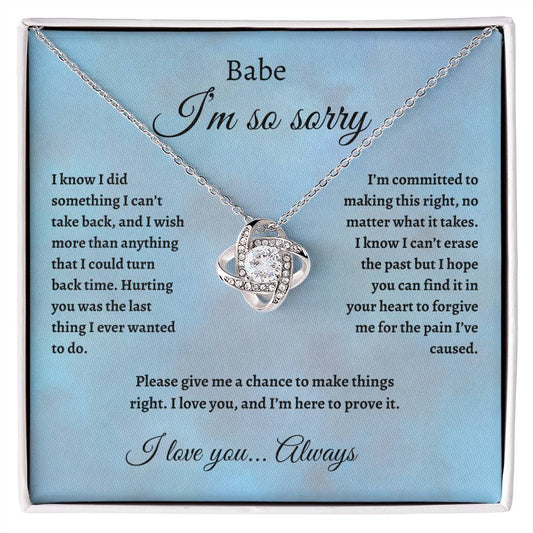 I'm Sorry Love Knot Necklace