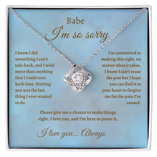 I'm Sorry Love Knot Necklace