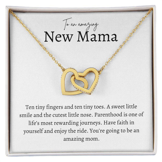 Amazing New Mom Interlocking Hearts Necklace