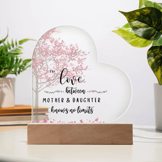 The Love Between Mom & Daughter Acrylic LED Plaque Gift