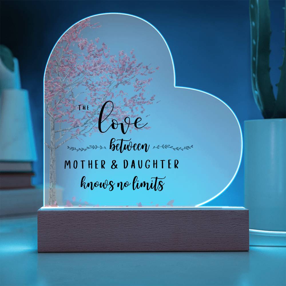 The Love Between Mom & Daughter Acrylic LED Plaque Gift