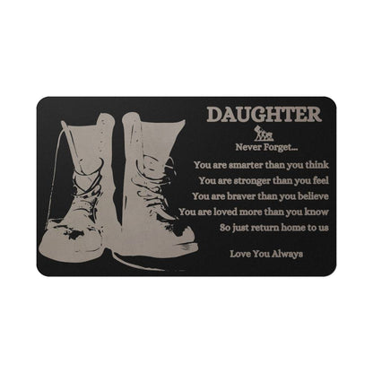 My Daughter- Military Engraved Metal Wallet Card