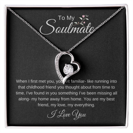 To My Soulmate Forever Love Necklace