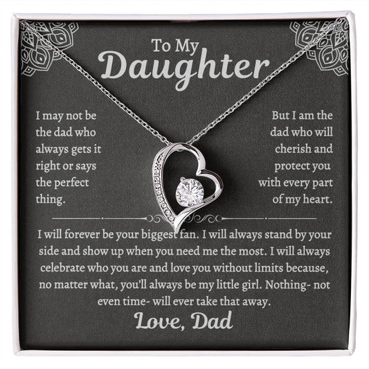 To My Daughter from Dad Forever Love Necklace