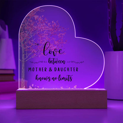 The Love Between Mom & Daughter Acrylic LED Plaque Gift