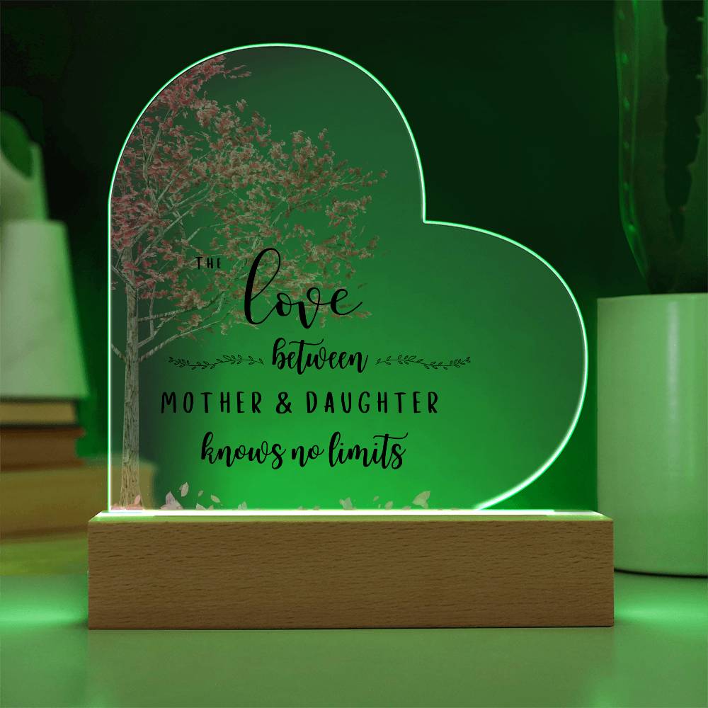 The Love Between Mom & Daughter Acrylic LED Plaque Gift