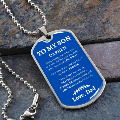 Personalized- To My Son Dog Tag