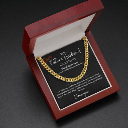 Personalized- Future Husband Cuban Link Chain w/ Lux Box